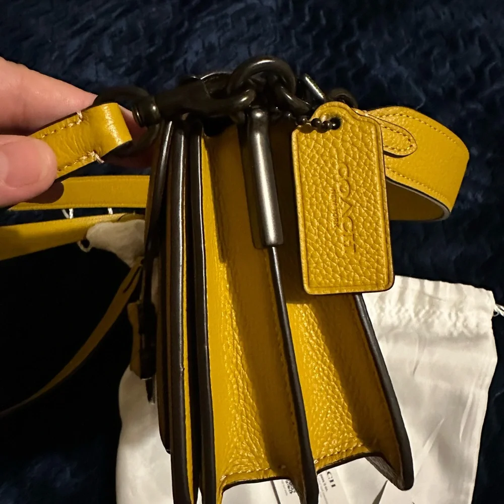 Coach Tabby 26 Mustard Yellow Crossbody Bag - Picture 12 of 13